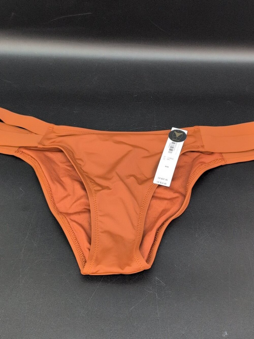 Victoria's Secret Swim Essential Banded Brazilian Bikini Bottom Medium Rust